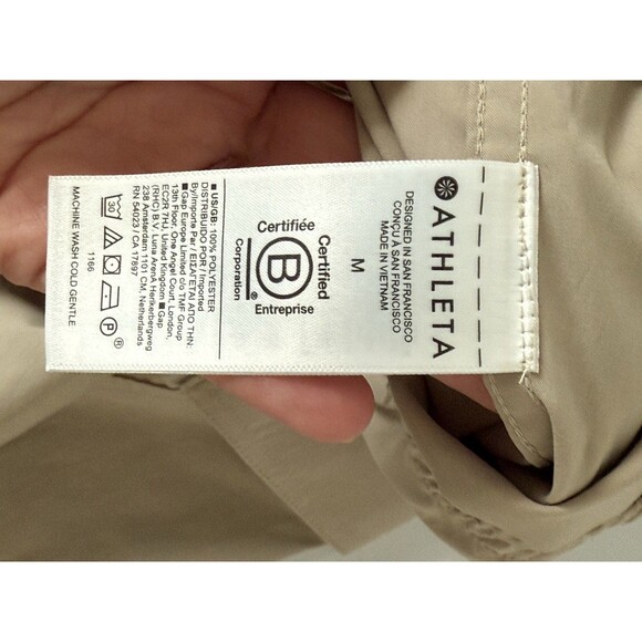 ATHLETA Cascade Cargo Poplin Pants Women's Size M Oak 463948 NWOT Beige - Picture 5 of 10